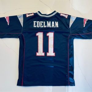 NFL Patriots Jersey, Edelman, Youth Large, Very good condition. NFL Pro Line.